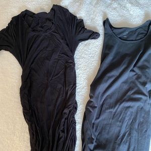 Two maternity black dresses
